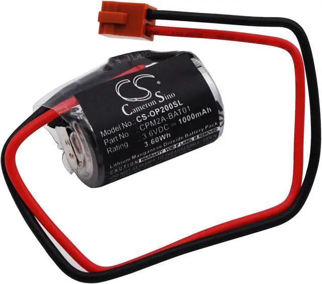 Alt view image 5 of 10 - CPM2A-BAT01 Replacement Battery (1000mAh / 3.60Wh) For OMRON CJ1, CPM2A, CQM1H, NS7,