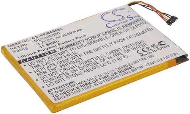 Main image of Battery for ViewSonic Zoompad MLP486890 Tablet CS-VER486SL 3.7v 3200mAh 11.84Wh