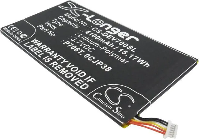 Alt view image 2 of 7 - 4100mAh P706T Li-Polymer Battery for Dell Venue 7