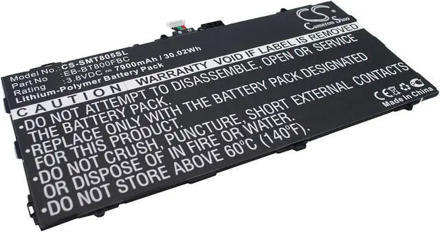Alt view image 4 of 7 - 7900mAh EB-BT800FBC Battery Samsung Galaxy Tab S 10.5, SM-T800 WiFI, SM-T805C 4G