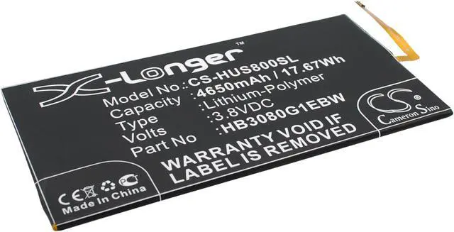 Alt view image 2 of 6 - Battery for Huawei Honor S8-701u Mediapad M1 8.0 T1-A21L HB3080G1EBC HB3080G1EBW