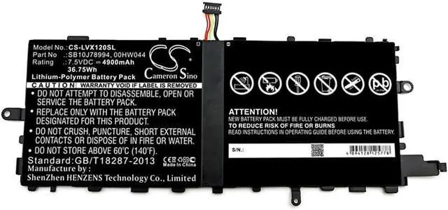 Alt view image 3 of 4 - Battery for Lenovo ThinkPad X1 Tablet Gen 2 00HW044 00HW045 00HW046 SB10J78993
