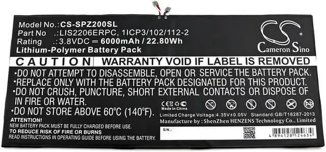 Alt view image 3 of 3 - Battery for Sony Castor SGP511 SOT21 Xperia Tablet Z2 1277-3631.1B LIS2206ERPC