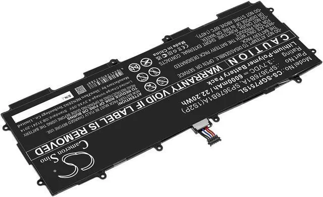 Alt view image 2 of 6 - Battery for Samsung Galaxy Note 10.1 Tab 2 GH43-03562B SP3676B1A SP3676B1A(1S2P)