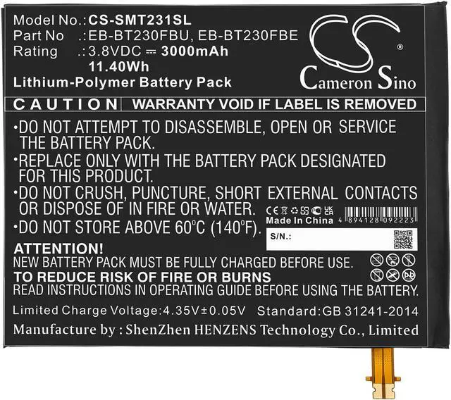 Alt view image 3 of 5 - Battery for Samsung 403SC Degas Galaxy Tab4 7.0 SM-T235 EB-BT230FBE EB-BT230FBU