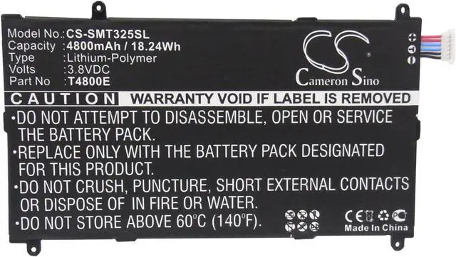 Alt view image 5 of 6 - Battery for Samsung Galaxy TabPRO 8.4 LTE-A SM-T320 T321 SM-T325 SM-T327A T4800E
