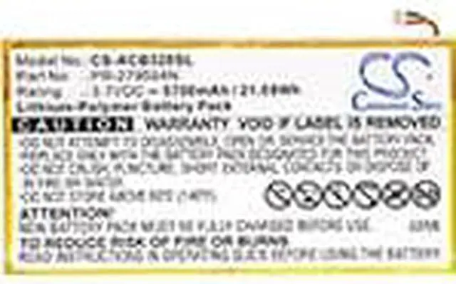 Alt view image 3 of 6 - Battery for Acer A3-A40 A3-A50 Iconia One 10 B3-A20 Tab KT.0020H.002 PR-279594N