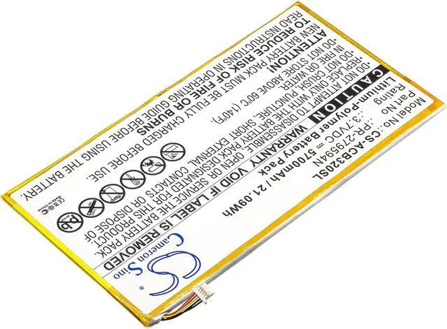 Alt view image 2 of 6 - Battery for Acer A3-A40 A3-A50 Iconia One 10 B3-A20 Tab KT.0020H.002 PR-279594N