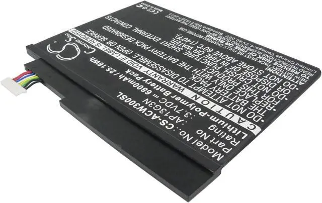 Alt view image 2 of 6 - Battery for Acer Iconia Tab W3 W3-810 ZEIV4 AP13G3N KT.00203.005 CS-ACW300SL