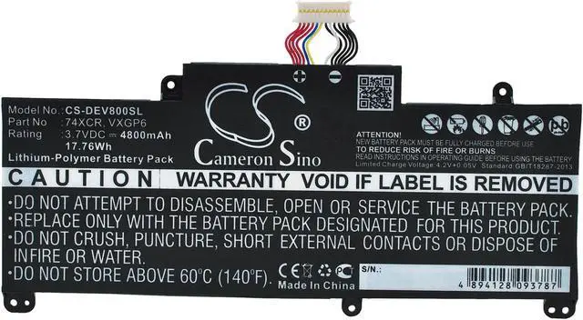 Alt view image 5 of 6 - Battery for DELL T01D T10D-5830 Venue 8 Pro 74XCR VXGP6 Tablet CS-DEV800SL NEW
