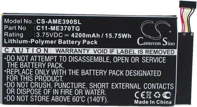 Main image of Battery for Asus ME370TG Google Nexus 7 C11-ME370TG Tablet CS-AME390SL 3.75v
