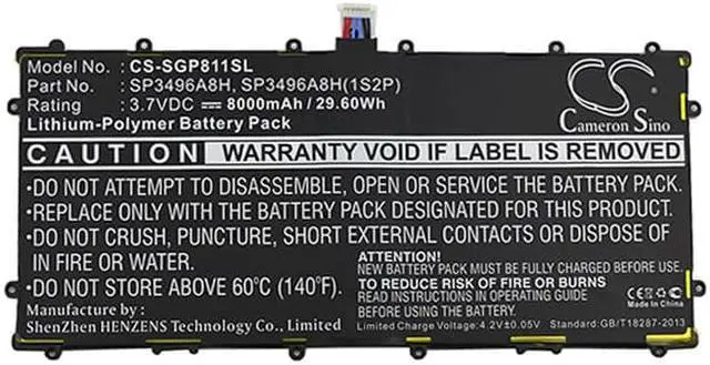 Alt view image 3 of 4 - Battery for Samsung GT-P8110 HA32ARB Google Nexus 10 SP3496A8H SP3496A8H(1S2P)
