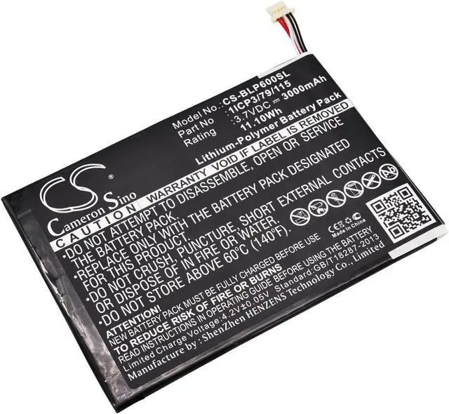 Main image of Battery for BLU P60W TouchBook 7.0 Pro 1ICP3/79/115 Tablet CS-BLP600SL 3000mAh
