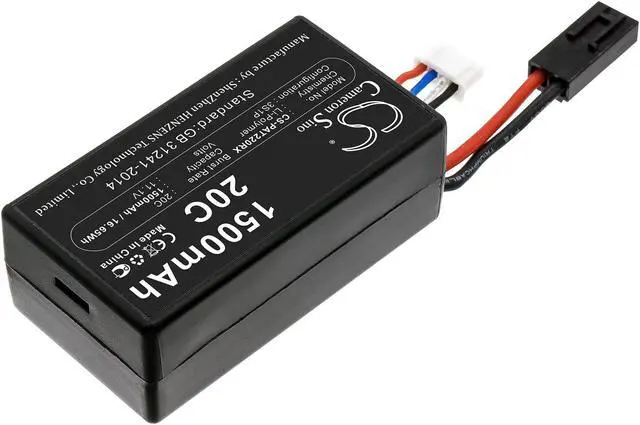 Alt view image 6 of 7 - Battery for Parrot AR.Drone 2.0 Drone Double Plug CS-PAT220RX 11.1v 1500mAh