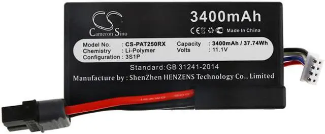 Alt view image 3 of 4 - Battery for Parrot Disco PF070250 Drone Lipo CS-PAT250RX 11.1v 3400mAh 37.74Wh