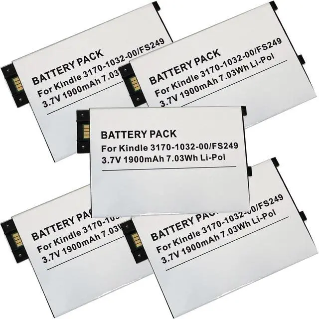 Main image of Battery 5-PACK for Amazon Kindle 3 Kindle3 Wifi eBook Reader Book S11GTSF01A-5x