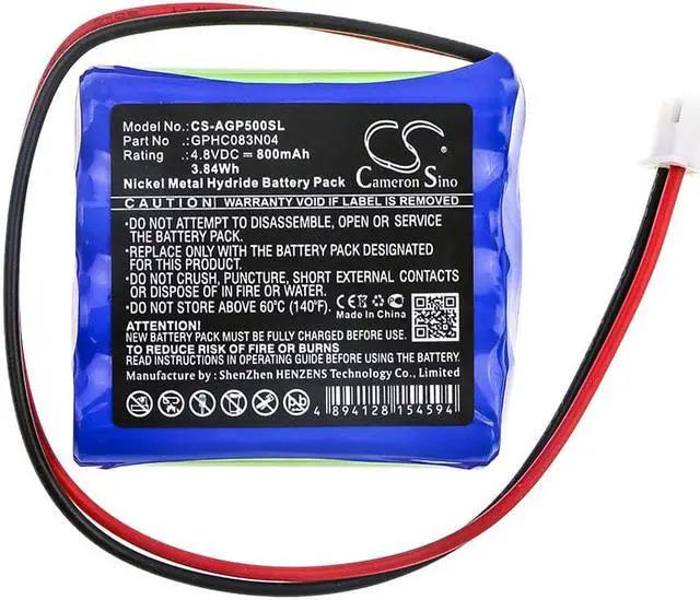 Alt view image 3 of 5 - Battery for Algol ZP-500N GPHC083N04 Digital Force Gauge CS-AGP500SL 4.8v 800mAh