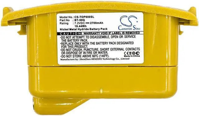 Alt view image 5 of 5 - Battery for Topcon GTS-600 GTS-601 GTS-602 GTS-605 BT-50Q CS-TOP600SL 2700mAh