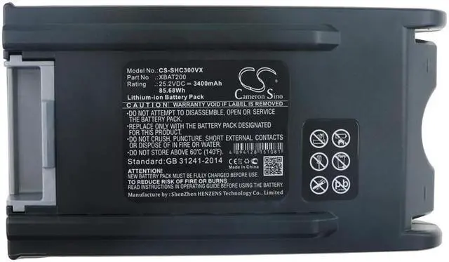 Alt view image 5 of 5 - Battery for Shark IF251 F30 IF281 IF250 ION Rocket Ultra-Light XBAT200EU 3400mAh