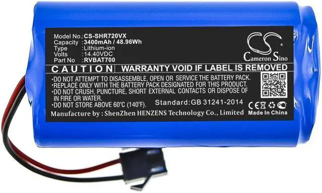 Alt view image 3 of 7 - Battery for Ecovacs DN620 CEN360 UR18650ZY-4S1P-AAM CMICR18650F8M7-4S1P 10002265