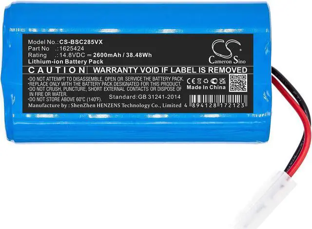 Alt view image 3 of 6 - Battery for Bissell 2859 3115 P3001 SpinWave Wet 1618526 1625424 5345 Z65B155