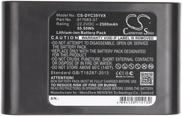 Alt view image 5 of 6 - Battery for Dyson DC30 DC31 DC34 DC35 DC44 DC45 DC56 DC57 967813-03 CS-DYC351VX