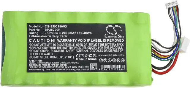 Alt view image 3 of 6 - Battery for Eureka NEC180 Pro Grundig High Performance Cyclone BP25220F Vacuum