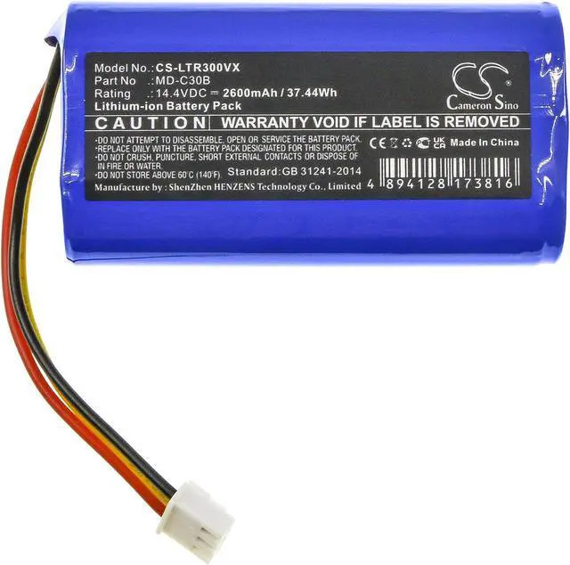 Alt view image 3 of 6 - Battery for Liectroux BLAUPUNKT BPK-VCBB1XB Midea M4 MD-C30B D071-INR-CH-4S1P