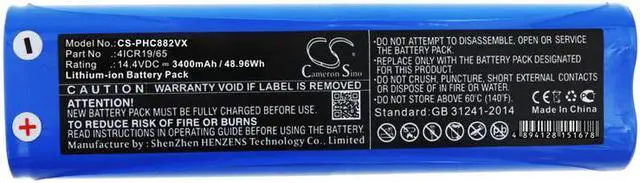 Alt view image 3 of 3 - Battery for Bissell 16058 1605A 1605R 1605W 1974 Philips FC8830 4ICR19/65 3400mA