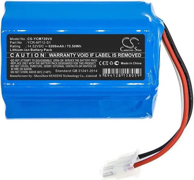 Alt view image 3 of 5 - Battery for Miele Scout RX2 120 RX3 iCLEBO O5 Omega YCR-M07-20W YCR-MT12-S1