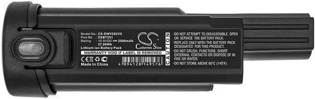 Alt view image 5 of 5 - Battery for Shark XSBT251EU WV251 WV251UK XSBT251 CS-EWV252VX 10.8v 2500mAh