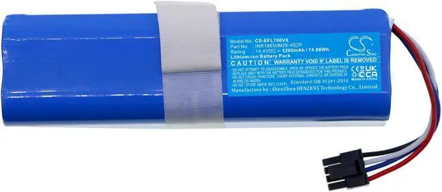 Alt view image 3 of 5 - Battery for Eufy Robovac L70 Hybrid T2190 T2190G21 INR18650M26-4S2P CS-EFL700VX