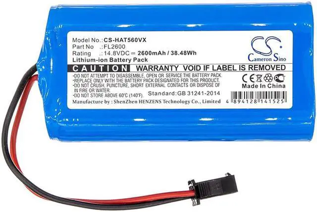 Alt view image 3 of 5 - Battery for Haier TAB-T550WSC TAB-T560H FL2600 Vacuum CS-HAT560VX 14.8v 2600mAh