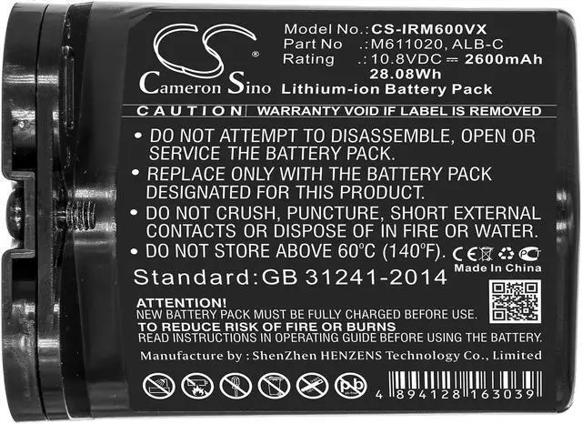 Alt view image 3 of 7 - Battery for iRobot Braava Jet M6 ALB-C M611020 Vacuum CS-IRM600VX 10.8v 2600mAh