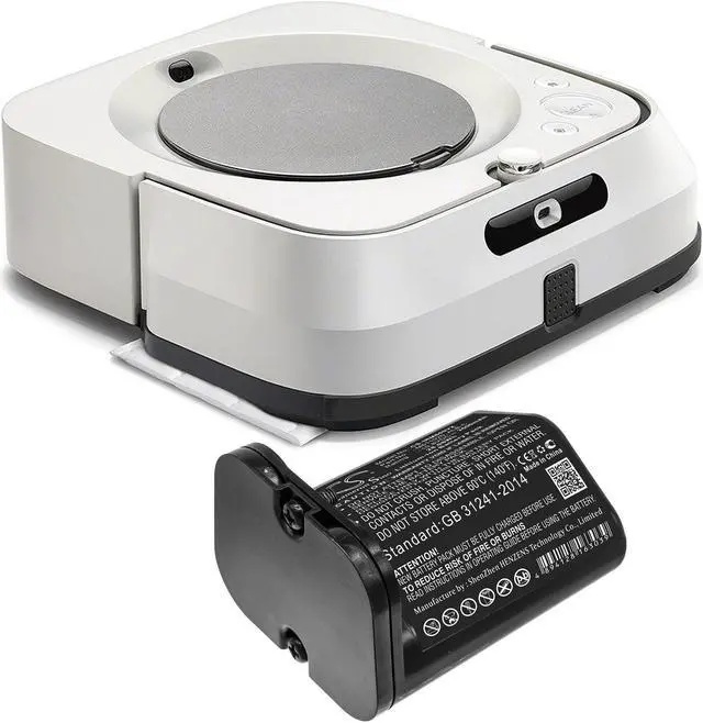 Alt view image 5 of 7 - Battery for iRobot Braava Jet M6 ALB-C M611020 Vacuum CS-IRM600VX 10.8v 2600mAh