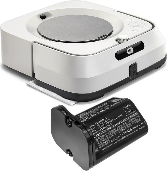 Alt view image 5 of 5 - Battery for iRobot Braava Jet M611020 Vacuum M6 ALB-C CS-IRM610VX 10.8v 2000mAh