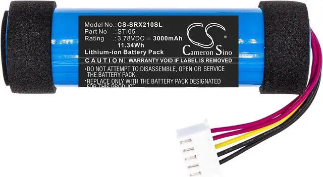 Alt view image 3 of 6 - Battery for Sony SRS-XB21 ST-05 ST-05S Speaker CS-SRX210SL 3.78v 3000mAh 11.34Wh