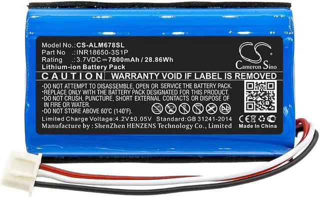 Alt view image 3 of 6 - Battery for Altec Lansing iMW678 IMW789 Omni Jacket INR18650-3S1P 7800mAh
