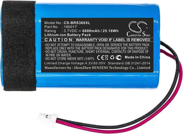 Alt view image 3 of 6 - Battery for Braven Stryde 360 180017 Speaker CS-BRS360XL 3.7v 6800mAh 25.16Wh
