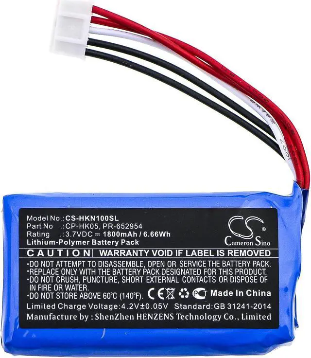 Alt view image 3 of 6 - Battery for Harman/Kardon One CP-HK05 PR-652954 Speaker CS-HKN100SL 3.7v 1800mAh