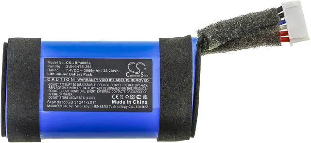 Alt view image 3 of 6 - Battery for JBL PartyBox On-The-Go SUN-INTE-265 Speaker CS-JBP400SL 7.4v 3000mAh