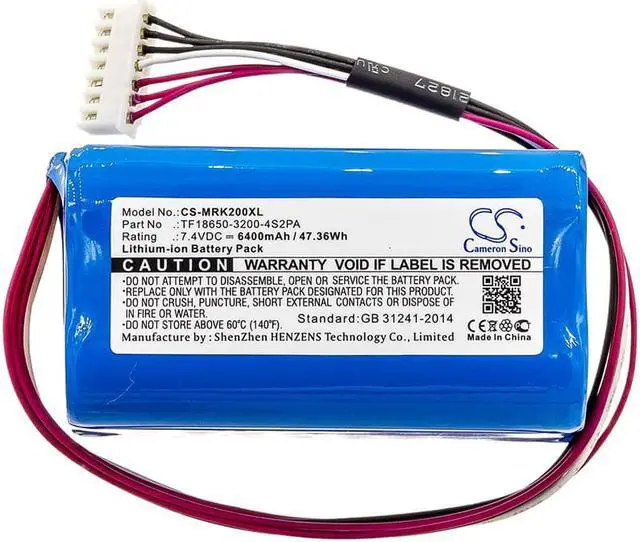 Alt view image 3 of 4 - Battery for Marshall 7252-XML-SP Kilburn II V2 TF18650-3200-4S2PA C196A1 6400mAh