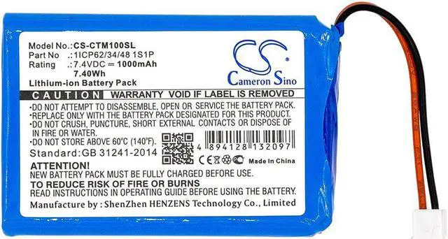 Alt view image 3 of 4 - Battery for CTMS Eurodetector 1ICP62/34/48 1S1P Payment Terminal CS-CTM100SL