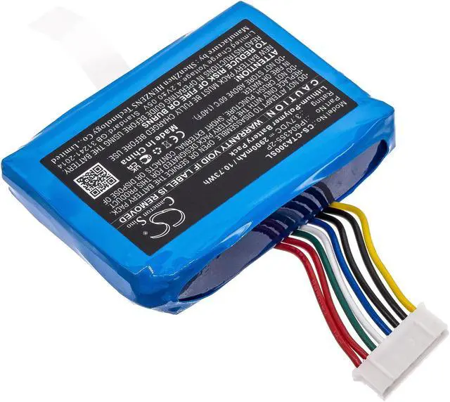 Alt view image 2 of 7 - Battery for Castles V3 VEGA3000-3G Dejavoo Z9 Blue IP604355-2P CS-CTA300SL