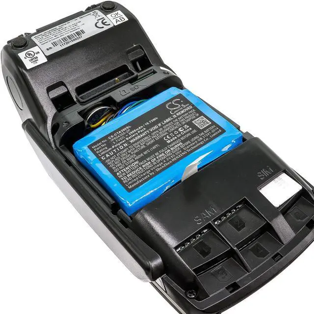Alt view image 7 of 7 - Battery for Castles V3 VEGA3000-3G Dejavoo Z9 Blue IP604355-2P CS-CTA300SL