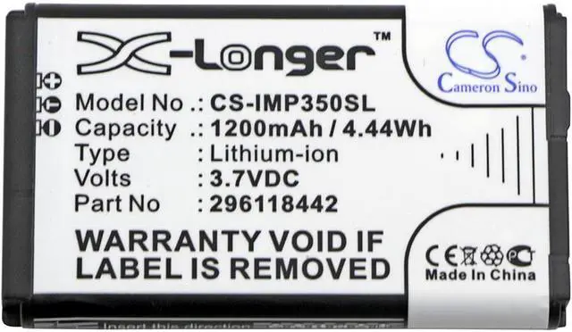 Alt view image 3 of 3 - Battery for Ingenico iMP350 01P1575A USBLU01A USBLU03A iSMP Companion 296118442