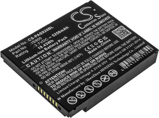 Main image of Battery for Pax A920 A920C IS900 Payment Terminal CS-PAS920BL Li-ion 5250mAh