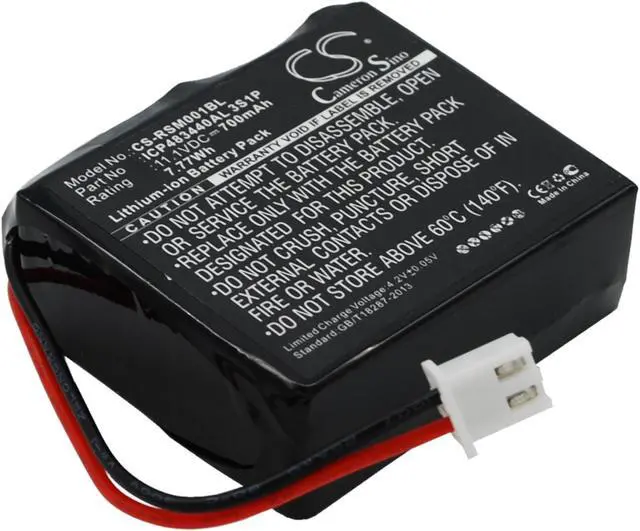Alt view image 2 of 6 - Battery for Ratiotec Soldi Smart Banknote Tester ICP483440AL 3S1P CS-RSM001BL