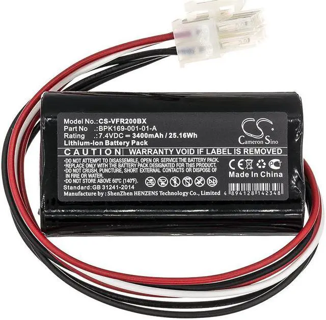 Alt view image 3 of 4 - Battery for Verifone PCA169-001-01 Ruby 2 CI BPK182-001 BPK169-001-01-A 3400mAh