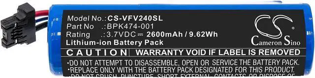 Alt view image 3 of 6 - Battery for Verifone 3GBWC V240m Plus BPK474-001 BPK474-001-03-B CS-VFV240SL